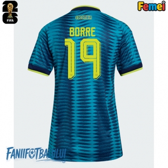 Columbia Rafael Santos Borre #19 Echipament de Fotbal Replică Mondial 2026 Femei Deplasare